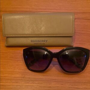 Burberry Black Oversized Cat-Eye Sunglasses